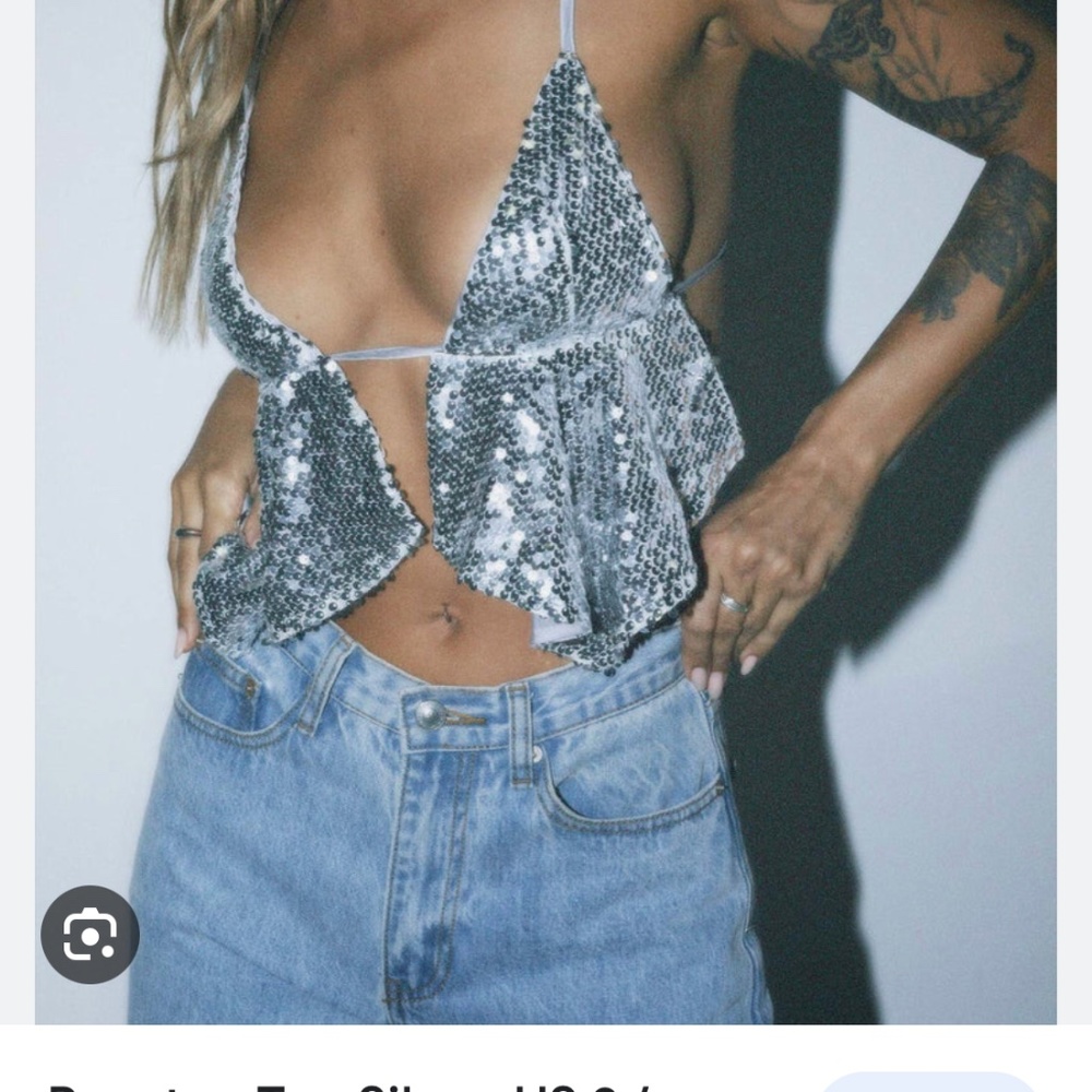 Sequin party tank top from Princess Polly
